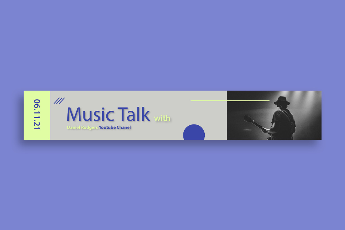 Music Talk Youtube Cover, a Social Media Template by MikroType Std (Photo 2 of 4)