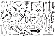 Doodle sketch arrows set, a Templates & Theme by mcherevan (Thumbnail 2 of 3)
