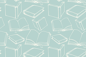 Books Seamless Pattern