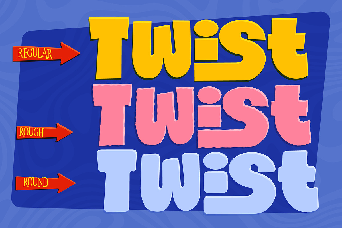 Twist Retro Font Pack, a Sans Serif Font by Fortunes Co (Photo 6 of 12)