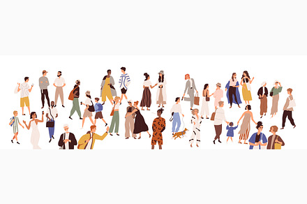 Crowd of diverse people, a Person Illustration by Good Studio
