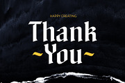 Bulughul Marom - Modern Blackletter, a Blackletter Font by Mokatype Studio (Thumbnail 10 of 10)