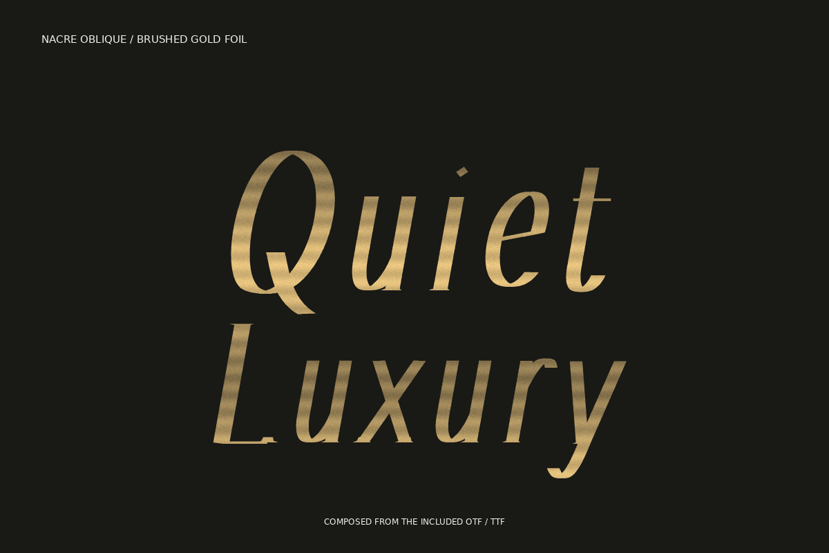 Nacre Oblique Editorial, a Serif Font by Colorsfav (Photo 3 of 11)