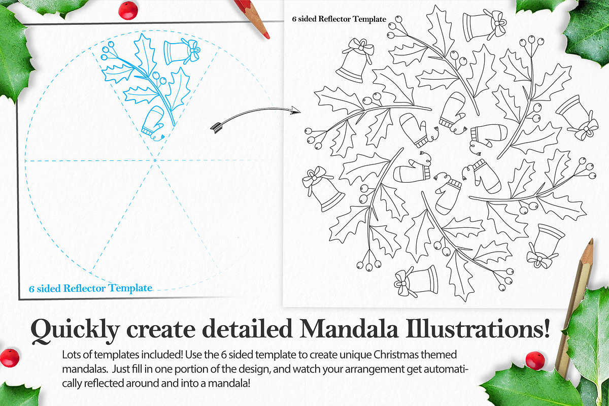 Christmas Holiday Mandala Creator, a Plug-in Add-On by Drifter Studio (Photo 5 of 8)