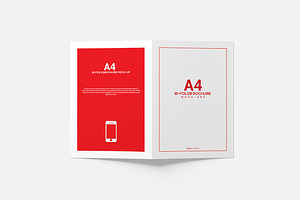 A4 A5 Bi-Fold Brochure Mock-Up