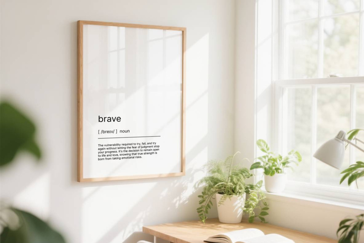 Brave Motivational Wall Decor Art, a Decorative Illustration by YG STUDIO (Photo 4 of 6)
