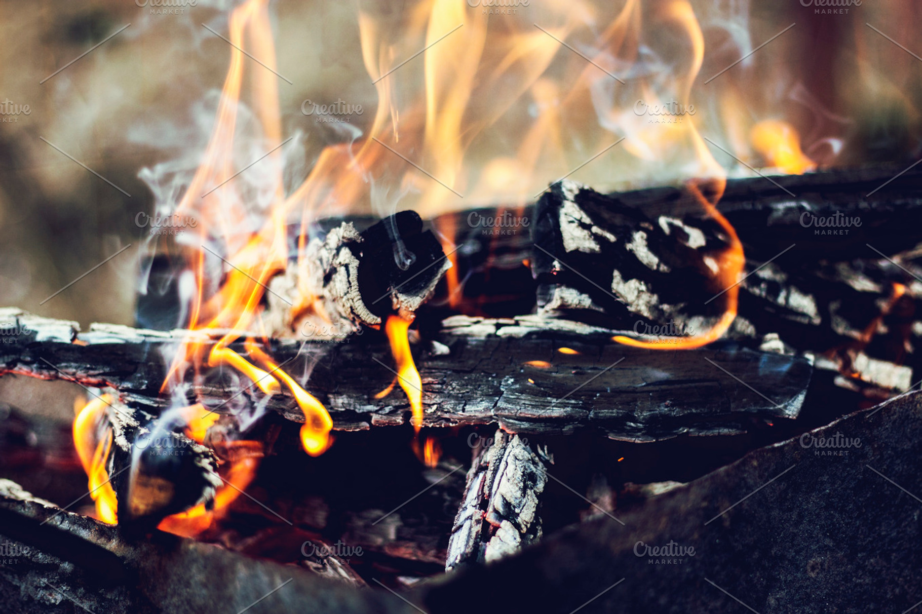 Fire featuring fire, nature, and wood, a Nature Photo by Pixelglow Images