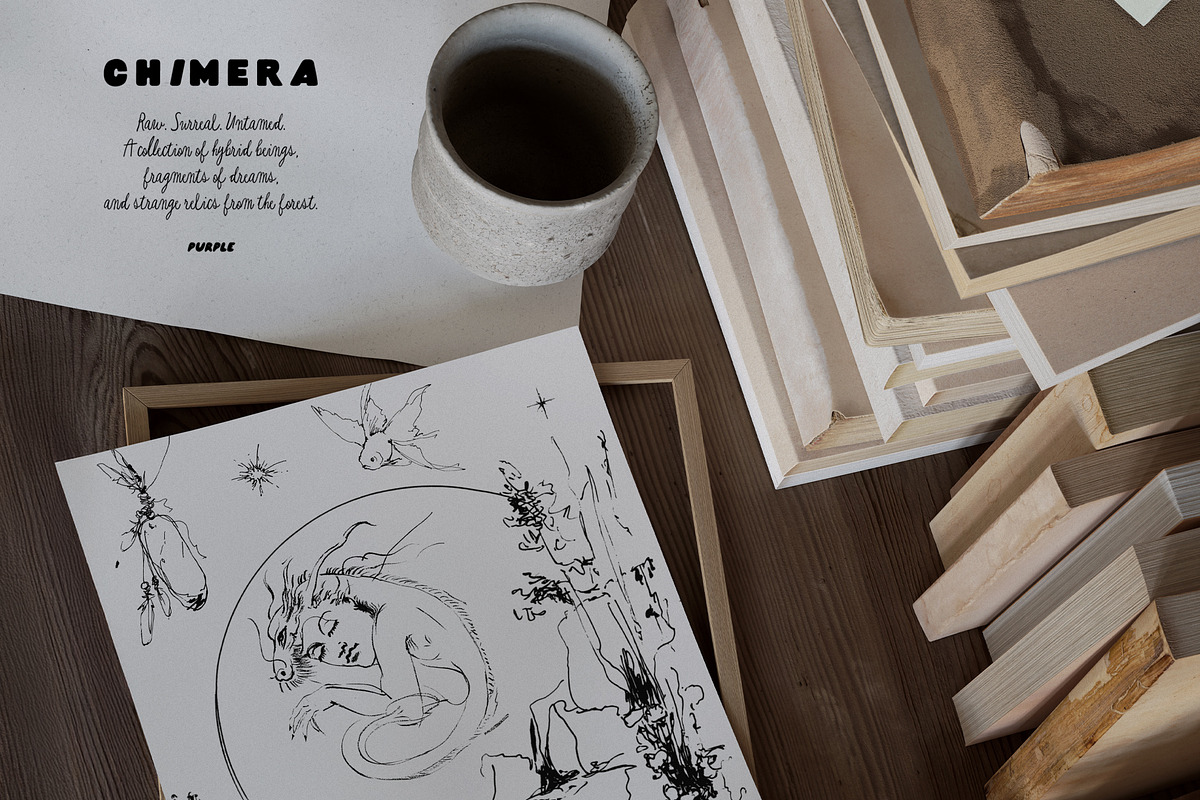 CHIMERA: Raw Surreal Line Art, an Animal Illustration by Purple (Photo 7 of 12)