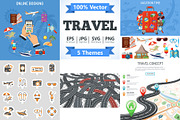 Vacation and Travel Themes, a Technology Illustration by TAlex (Thumbnail 1 of 7)