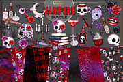 Cute Vampire Clipart creepy cute bun, an Illustration by Gaynor Carradice Designs (Thumbnail 1 of 3)