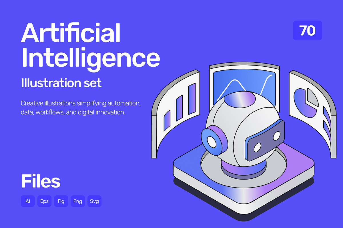 70 AI Isometric illustrations, a Technology Illustration by Vectors Market (Photo 1 of 11)