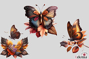 Fall Butterflies Clipart Sublimation, an Animal Illustration by EdeniaArtStudio (Thumbnail 4 of 4)