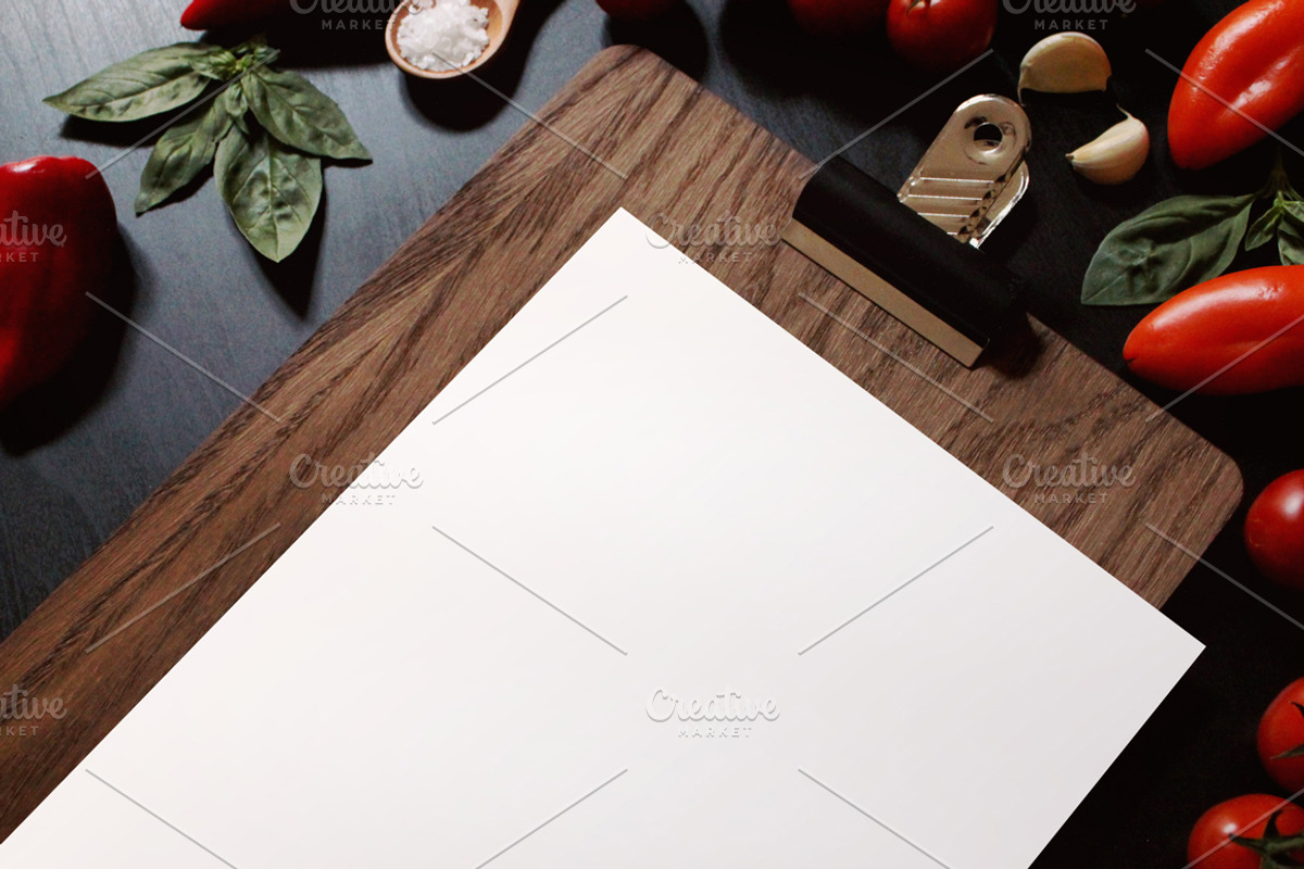 Vintage food menu MockUps, a Print Template by BarcelonaShop (Photo 4 of 7)