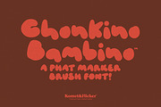 Chonkino Bambino - A Phat Brush Font, a Handwritten Font by Komet & Flicker (Thumbnail 1 of 10)