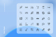 New Years Icon Set, an Outline Icon by Nathaya Studio (Thumbnail 2 of 2)