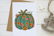 Floral Boho Fall Pumpkin Autumn PNG, an Illustration by Dream Creation (Thumbnail 3 of 5)