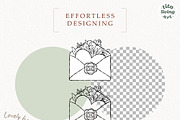 Love Mail Clipart Bundle | Valentine, a Seasonal Illustration by TitaLivingArt (Thumbnail 4 of 9)