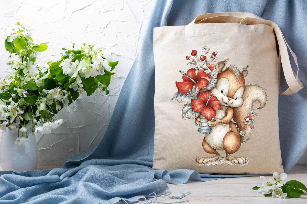 Whimsical Funny Summer Squirrel Clip, an Animal Illustration by SVGArt (Photo 5 of 9)