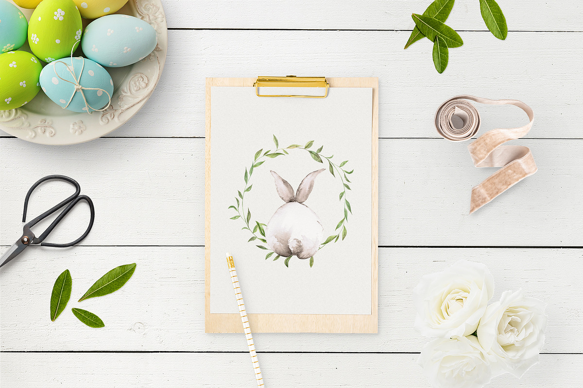 Watercolor Easter bunny, a Seasonal Illustration by LeriaArt watercolor (Photo 2 of 13)