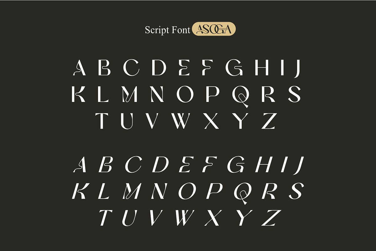 Asoga – Modern Elegant Serif Font, a Serif Font by WhymoreArt (Photo 10 of 11)