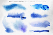 Blue Watercolor Set, a Texture Graphic by LeiaSW (Thumbnail 6 of 7)