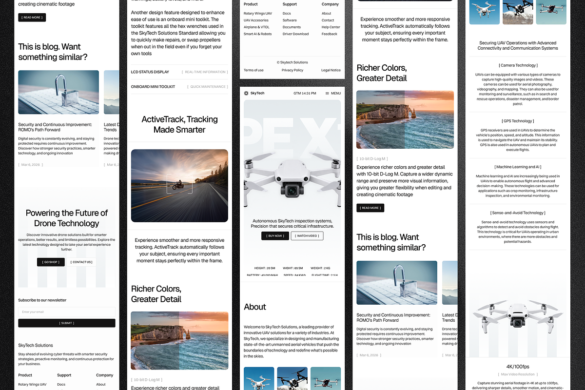 Skytech - Drone Technology Website, a Landing Page Template by SundayWorkTeam (Photo 3 of 6)