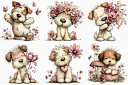 Whimsical Spring Dogs Clipart, an Illustration by Craft Nest (Thumbnail 4 of 11)