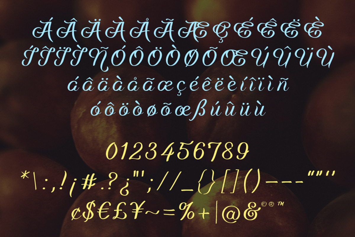 Just Peachy Script Typeface preview 7