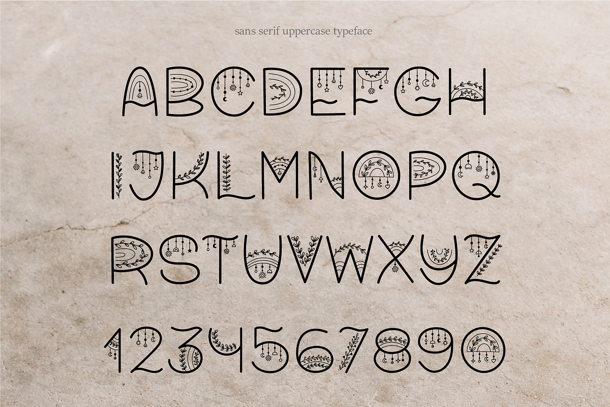 Boho Flow font and symbols, a Sans Serif Font by DearLetters (Photo 3 of 11)