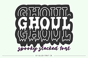 GHOUL STACKED Halloween Font, a Font by Blush Font Co. (Thumbnail 1 of 5)