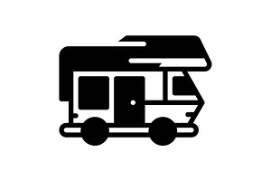 Rv caravan solid icon, a Solid Icon by Creative priyanka