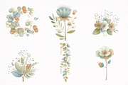 Blush and Blue Leaves Florals, an Illustration by DreamArtGraphic (Thumbnail 7 of 8)