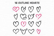 Hand drawn hearts. Big collection., a Decorative Illustration by JuliaMalinovskaya (Thumbnail 4 of 10)