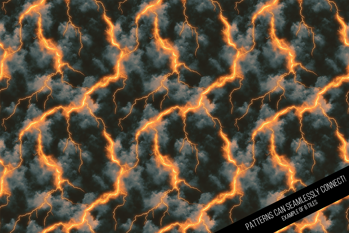 Lightning Seamless Digital Paper, a Pattern Graphic by Chromolume Studio (Photo 10 of 15)