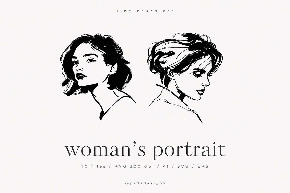 Woman's Portrait, a Person Illustration by PeDe Designs (Photo 1 of 6)