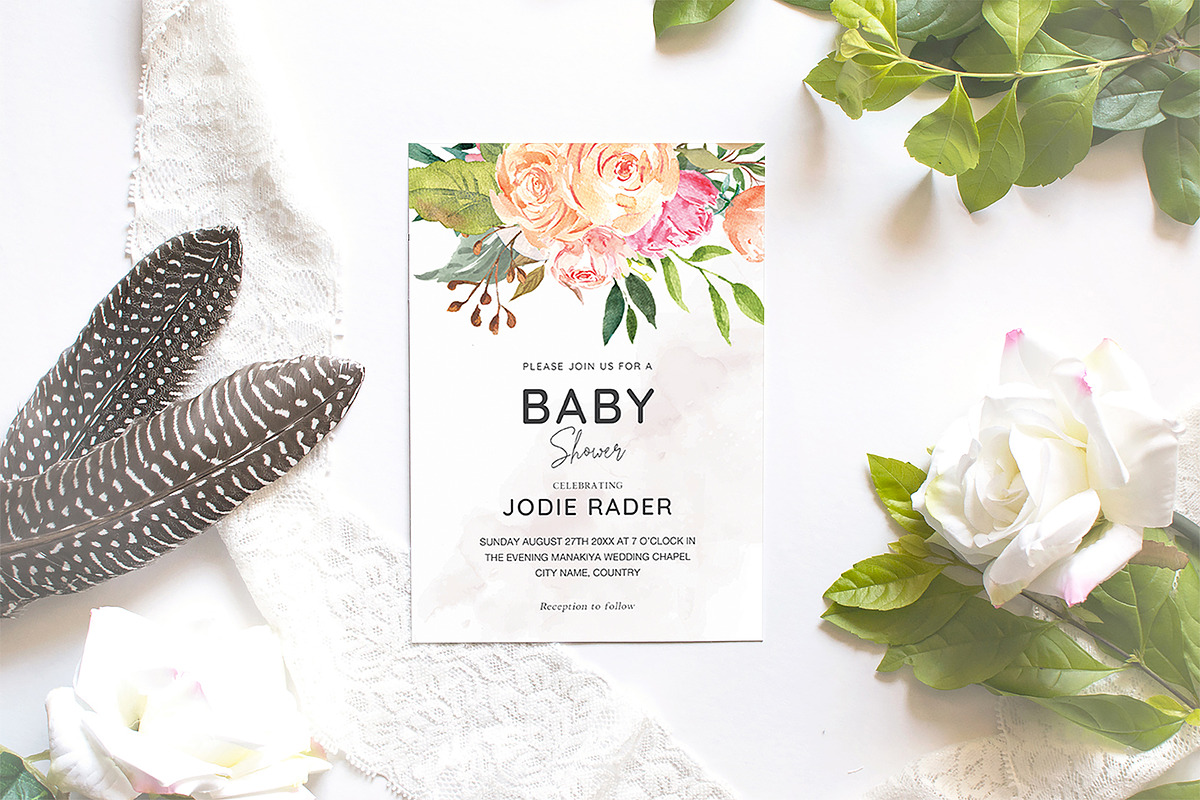 Baby Shower Template, an Invitation Template by ShineOnWedding (Photo 7 of 10)
