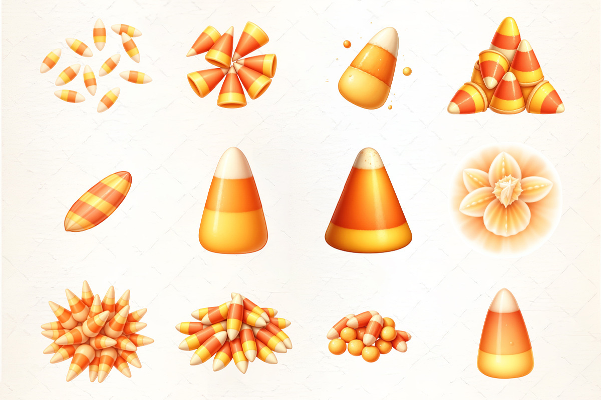 Halloween Candy Corn Clipart, an Illustration by CrexoraLab (Photo 5 of 5)
