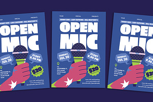 Open Mic Flyer, a Flyer Template by Gumico Studio.