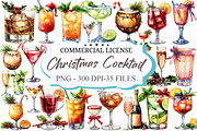 Cocktail Drink Christmas Clipart, an Illustration by designcity5 (Thumbnail 1 of 5)