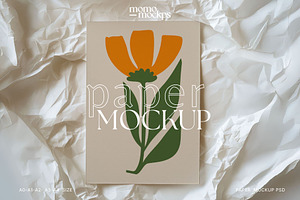 Paper Poster Card Mockup | PSD