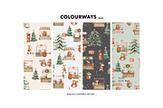 Winter market Christmas pattern, a Texture Graphic by Milatoo (Thumbnail 3 of 6)