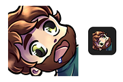 12 Brown Hair&Beard Chibi Boy Emotes, an Illustration by Custom Fonts & Patterns (Thumbnail 11 of 12)