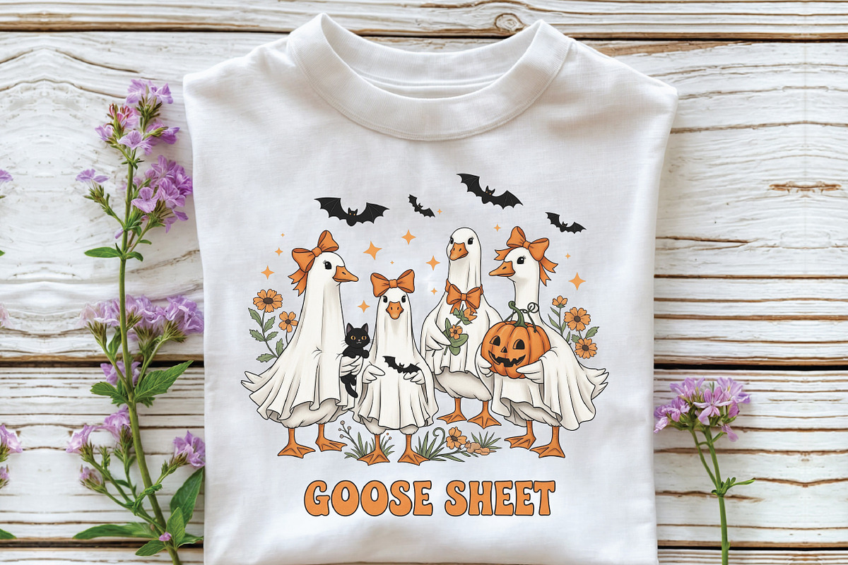 Halloween Fall Goose Sheet Ghost, an Illustration by CraftArtStudio (Photo 2 of 4)