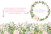 Watercolor Pink Roses Vector Set, a Decorative Illustration by FourLeafLover (Thumbnail 5 of 10)