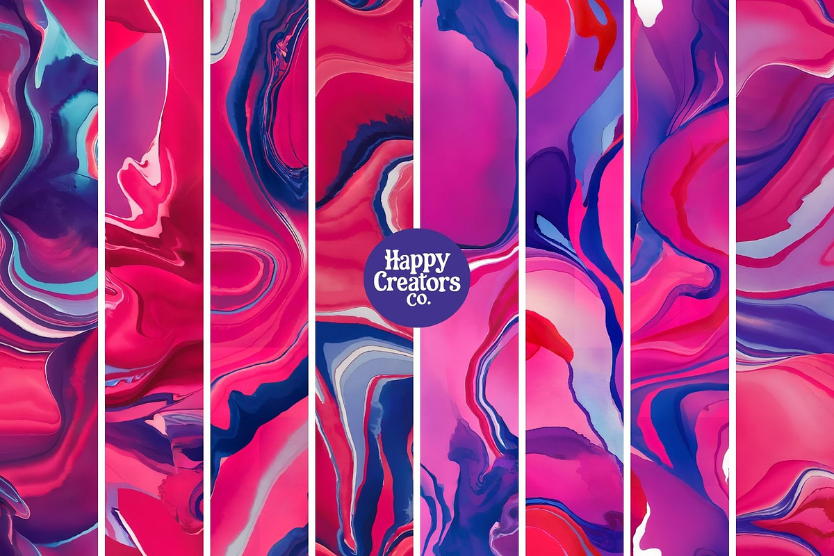 Liquid Marble Digital Papers #1, a Texture Graphic by Happy Creators Co. (Photo 2 of 7)