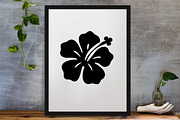 Hibiscus Flower Silhouette SVG, a Decorative Illustration by newminddesign (Thumbnail 3 of 3)