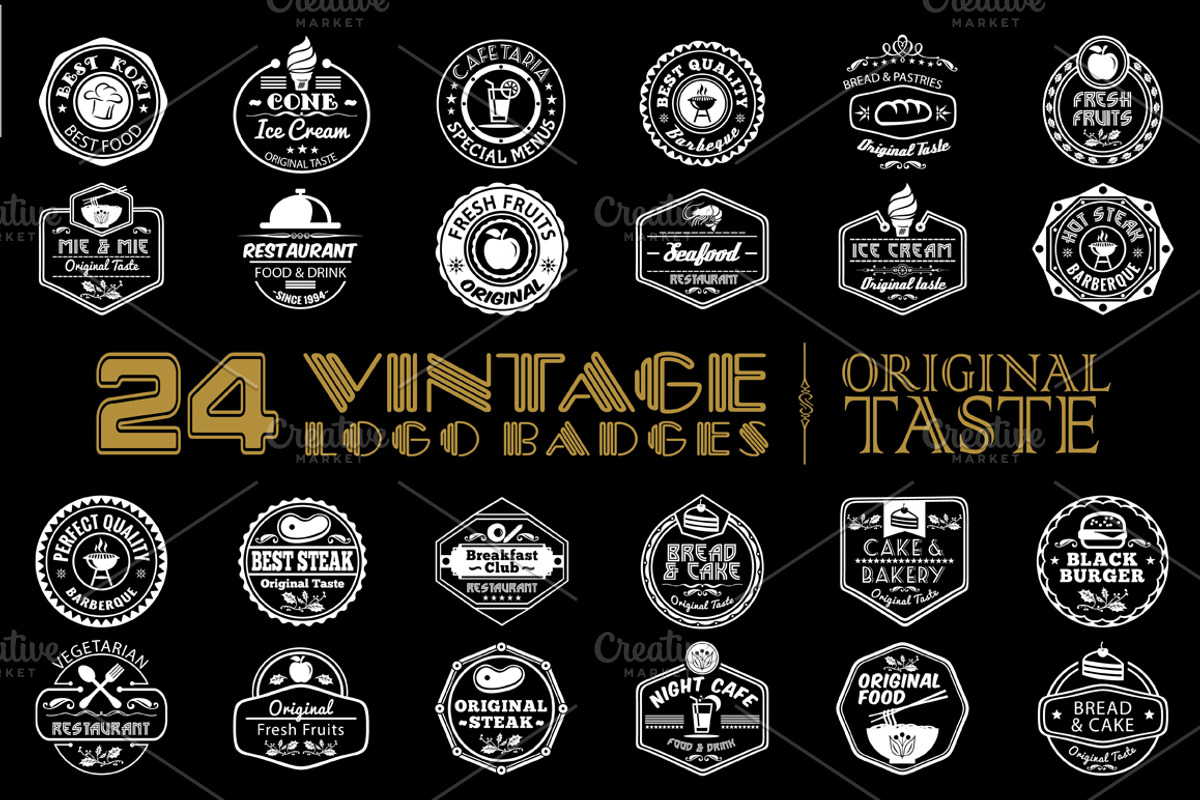 24 VB ORIGINAL TASTE VOL1, a Branding & Logo Template by on3stepThemes