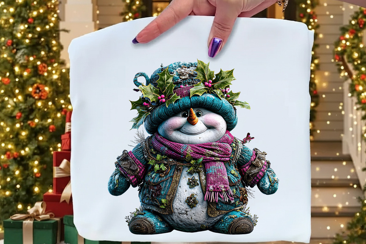 Merry Christmas Snowman Clipart, an Illustration by Craft Nest (Photo 4 of 10)
