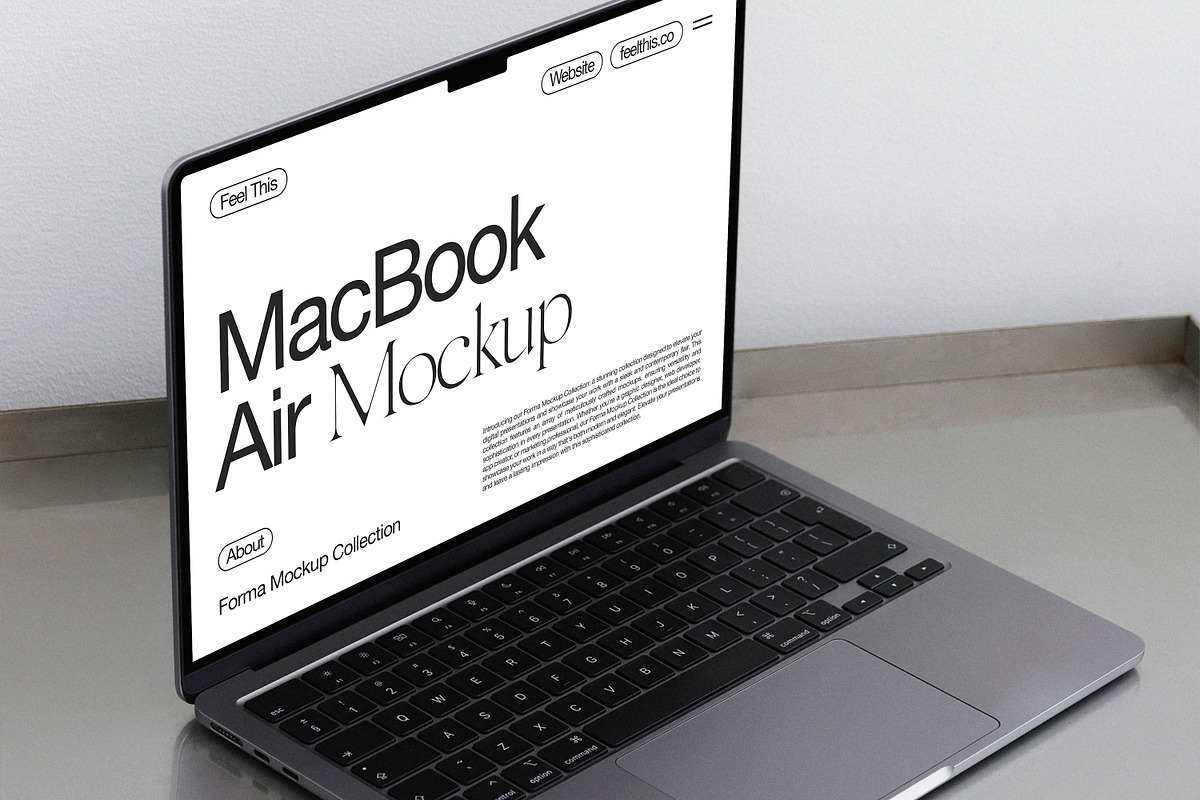 MacBook Air Mockup PSD, a Mac Mockup by Feel This (Photo 2 of 3)