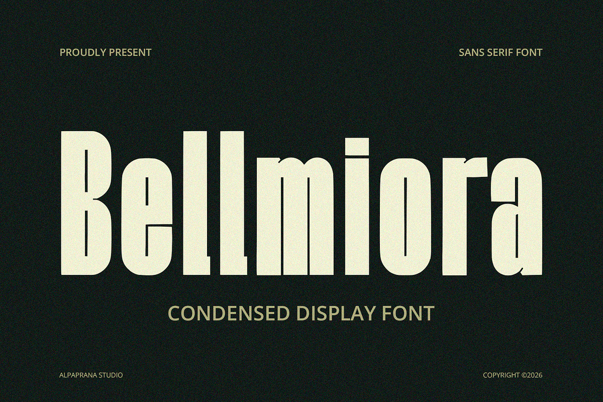 Bellmiora - Display Font, a Script Font by Alpaprana (Photo 1 of 9)